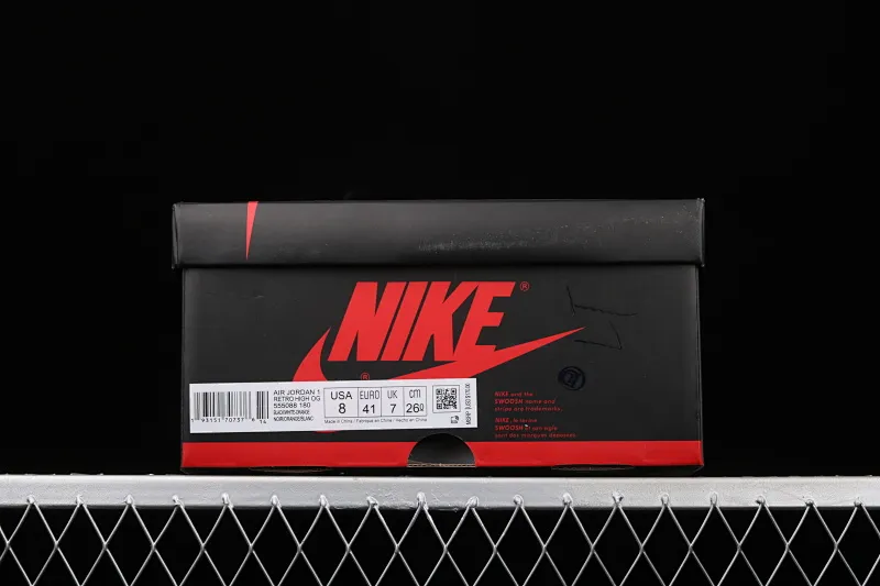All Categories Air Jordan Jordan Series Basketball Shoes Air Jordan 1 High Air Jordan 1 High OG "Black Toe Shattered Backboard" AJ1 Joe 1 Shattered Backboard Black Toe High Top Basketball Shoes 555088-180